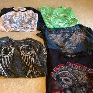 Lot of 5 Affliction shirts size large